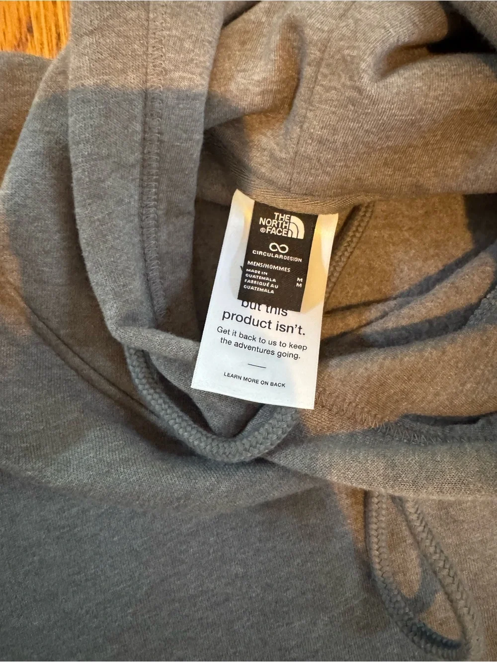 The North Face Gray Crewneck Hoodie with Black Logo Box
